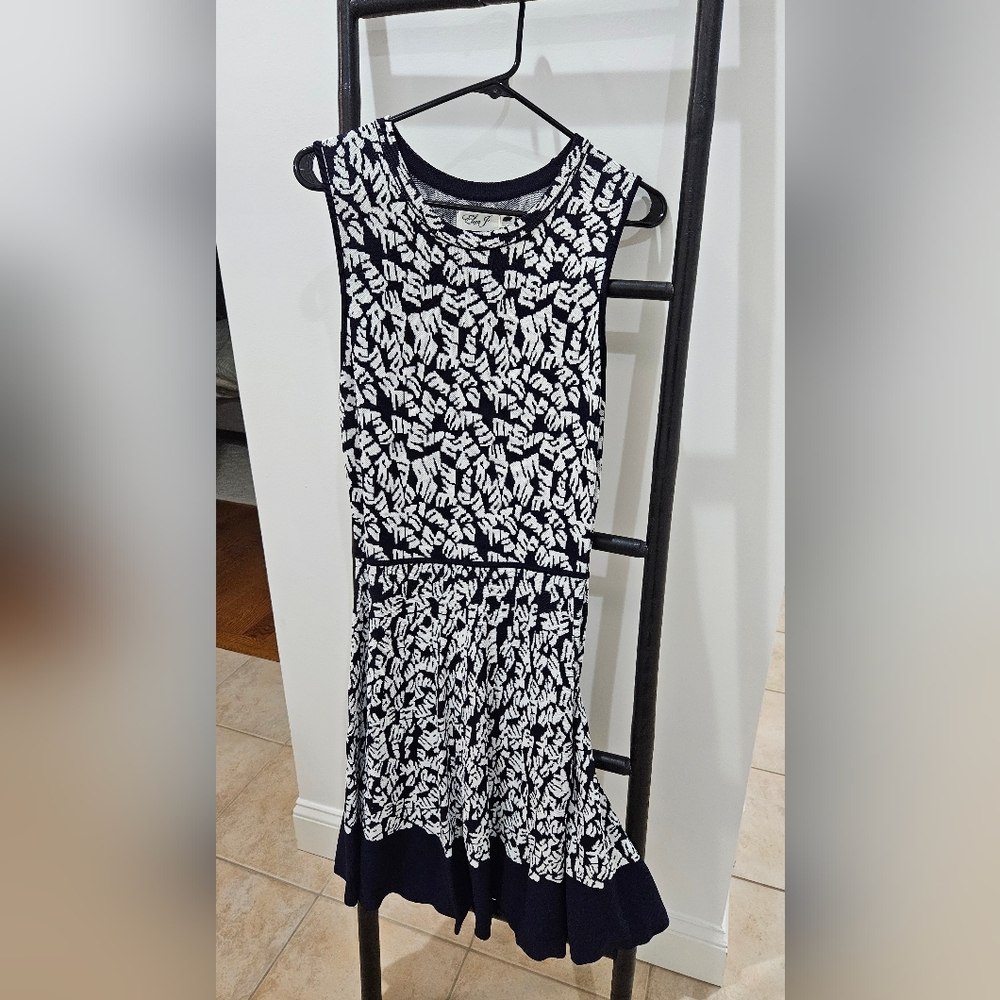 Black and White Patterned Dress